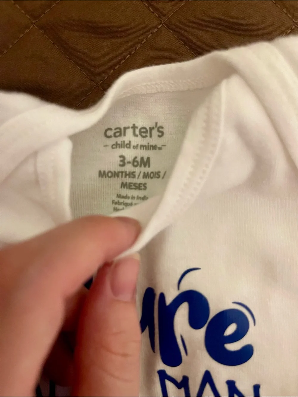 Carter's White Baby One-Piece Trio with Blue, Green, and Red Prints